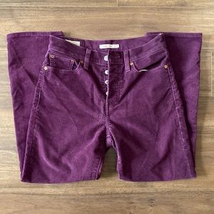 Levi’s Purple Corduroy Wedgie Straight